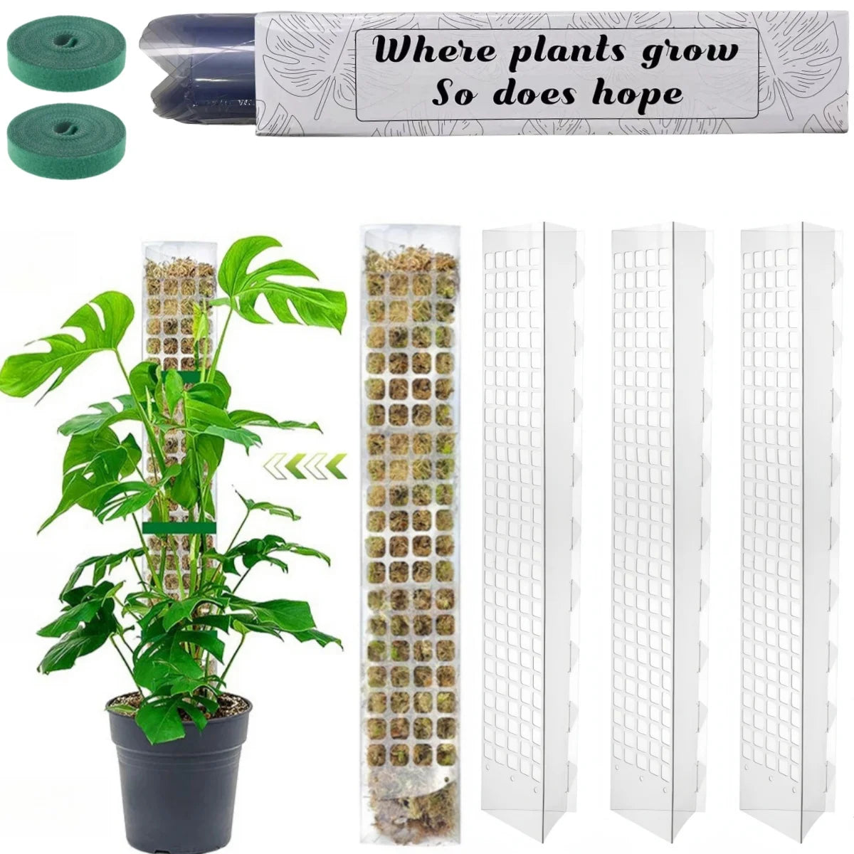 Moss Pole Plastic Plant Support | Indoor Climbing Plant Pole for Vines