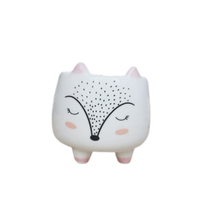 Ceramic Round Fox Succulent Plant/Pot - Style 12 - Chic Plant Boutique
