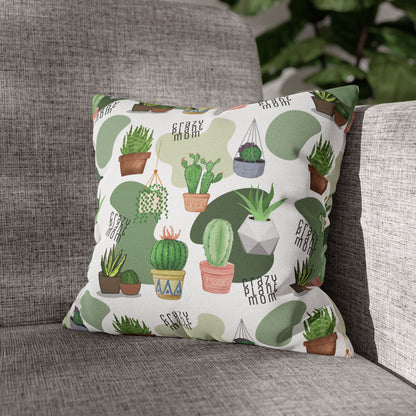 Crazy Plant Mom Decorative Pillowcase