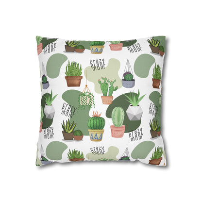 Crazy Plant Mom Decorative Pillowcase