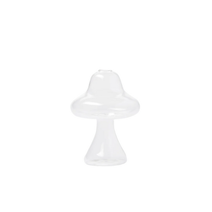Mushroom Shaped Glass Vase Hydroponics Plant | Whimsical Hydroponic Propagation Vase