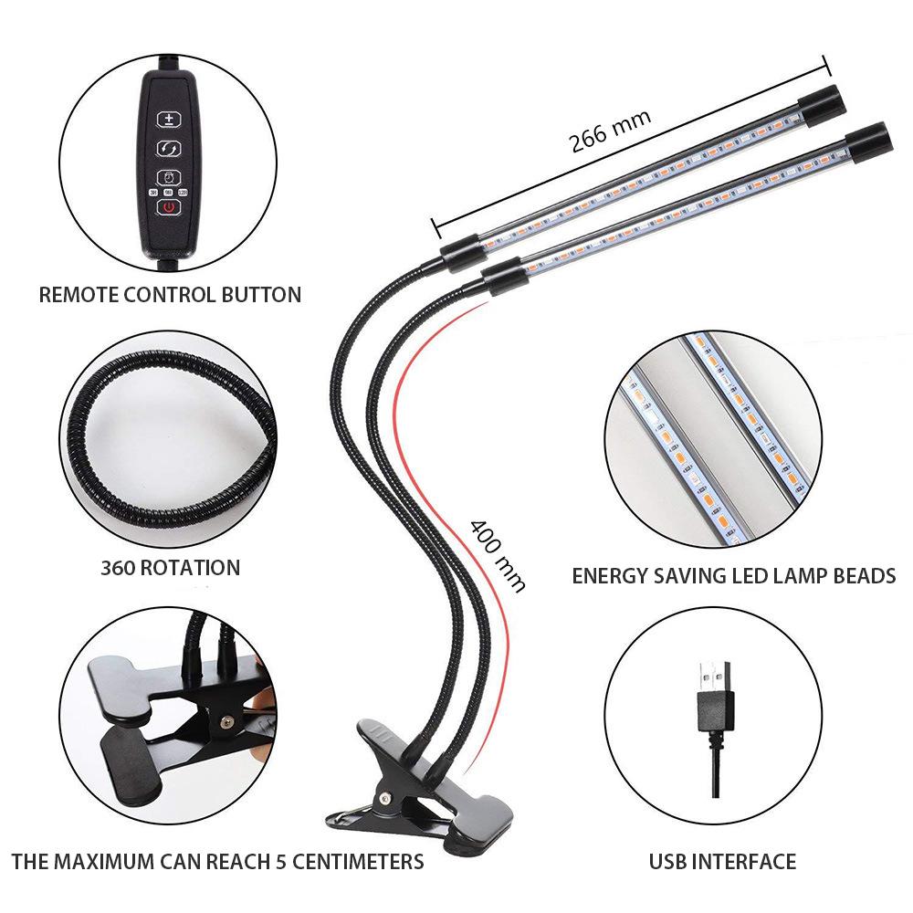 LED Grow Light USB Phyto Lamp Full Spectrum Fitolampy With Control - Chic Plant Boutique