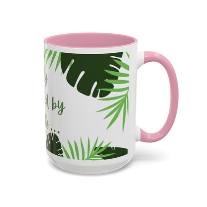Easily Distracted by Plants Mug - Plant Lover Mug - Colorful Mugs (11oz, 15oz) with Leafy Design