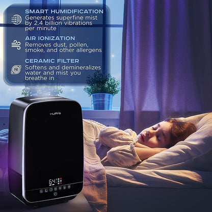 Large Capacity Home Humidifier | Quiet, Adjustable Humidifier for Bedrooms & Large Rooms