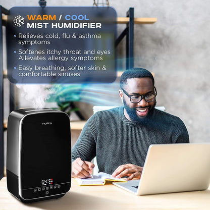 Large Capacity Home Humidifier | Quiet, Adjustable Humidifier for Bedrooms & Large Rooms