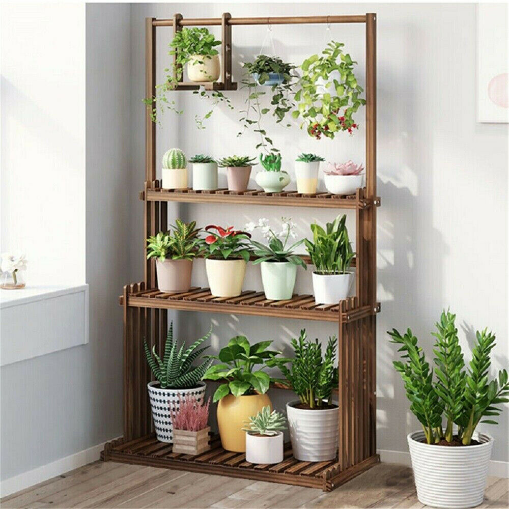 3 Tier Wooden Plant Home Decor Stand - Chic Plant Boutique