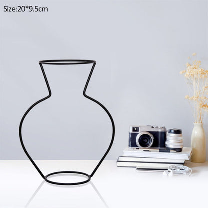 Retro Iron Table Vase | Metal Plant Holder with Vintage Industrial Charm