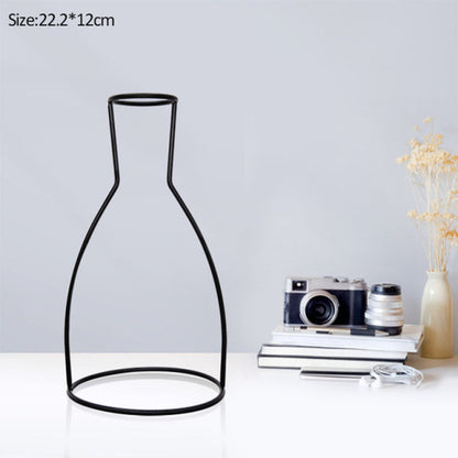 Retro Iron Table Vase | Metal Plant Holder with Vintage Industrial Charm