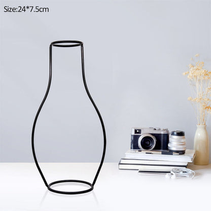 Retro Iron Table Vase | Metal Plant Holder with Vintage Industrial Charm