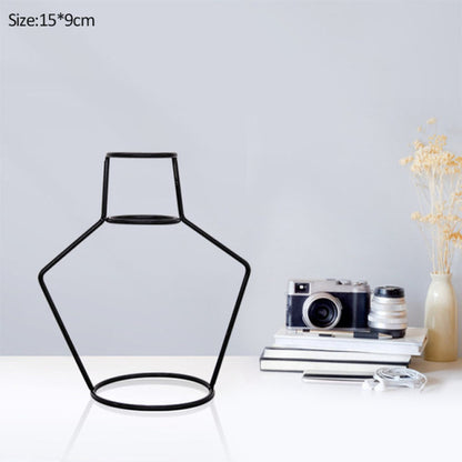 Retro Iron Table Vase | Metal Plant Holder with Vintage Industrial Charm