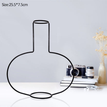 Retro Iron Table Vase | Metal Plant Holder with Vintage Industrial Charm