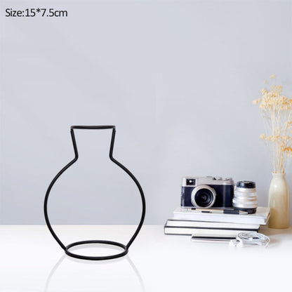 Retro Iron Table Vase | Metal Plant Holder with Vintage Industrial Charm