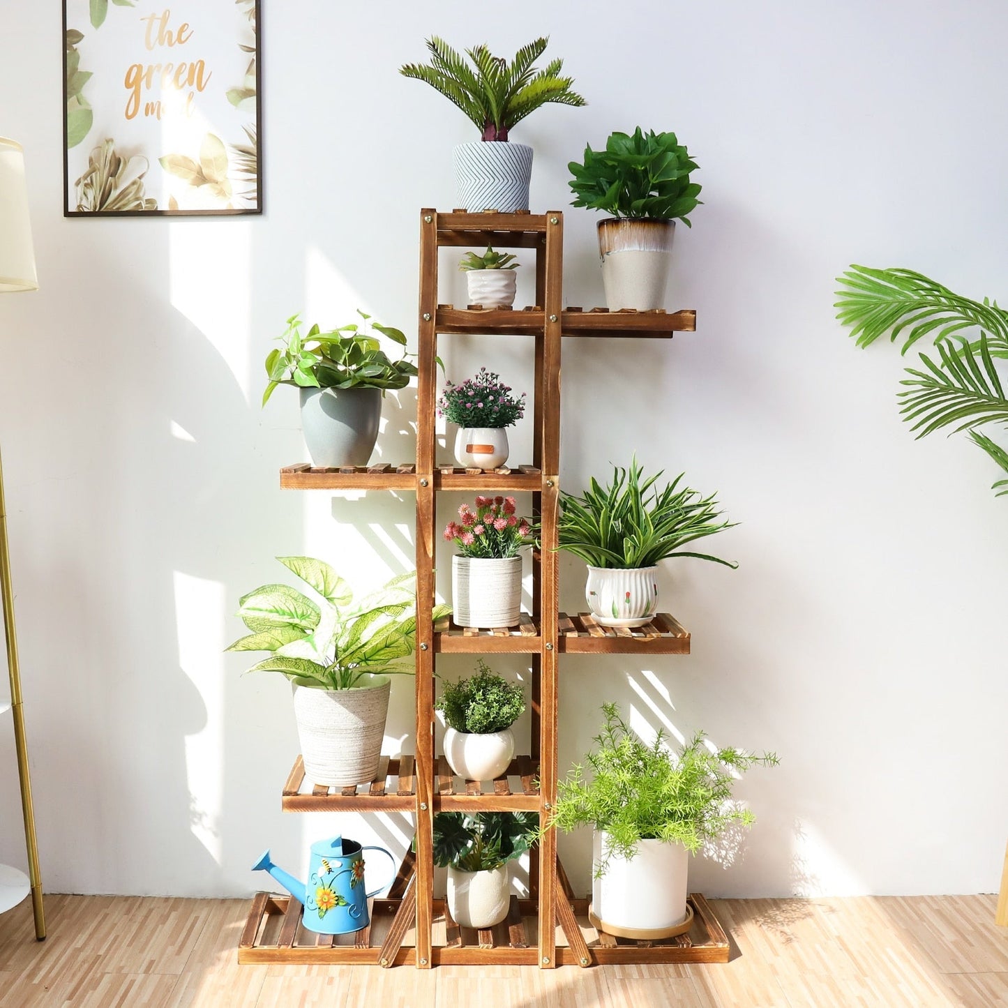 Indoor 6 Tier Wooden Plant Home Decor Stand - Chic Plant Boutique