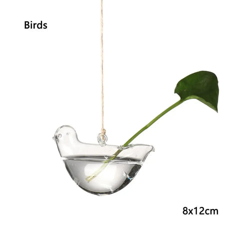 Hanging Glass Orb Plant Vase - Perfect for Hydroponic & Air Plant Displays