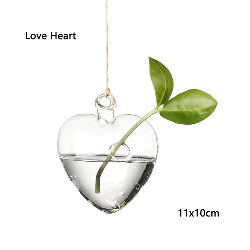 Hanging Glass Orb Plant Vase - Perfect for Hydroponic & Air Plant Displays