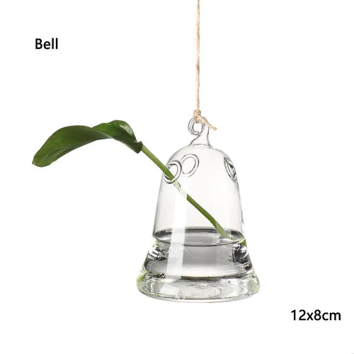 Hanging Glass Orb Plant Vase - Perfect for Hydroponic & Air Plant Displays